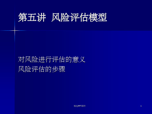 风险评估模型ppt课件