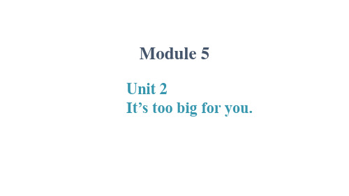 小学英语五年级下册优质时M5Unit2It'stoobigforyou