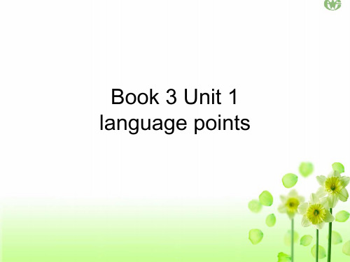 wy 人教必修三 book 3 unit 1 Festivals and celebrations 语言知识讲解 language points