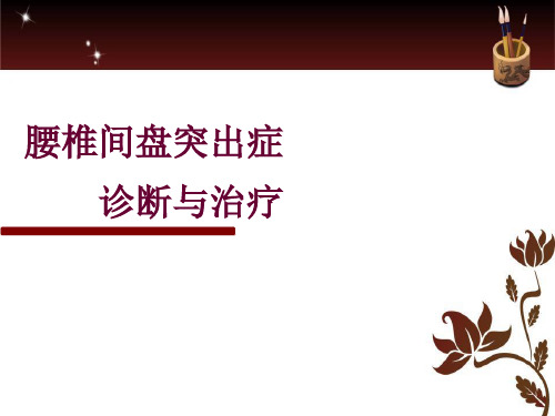 腰椎间盘突出症 最全内容精编版