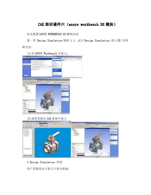 CAE培训课件六(ansys workbench DS模块)