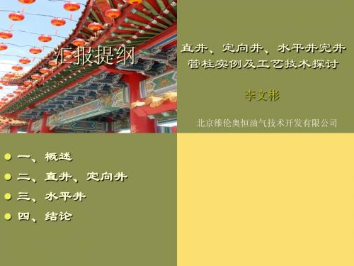 直井、定向井、水平井完井管柱实例及工艺技术探讨080312