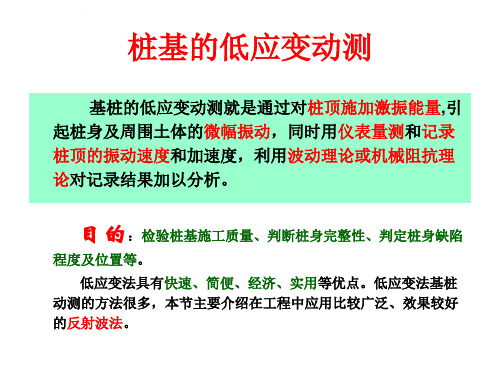 桩基础的测试与检测动测ppt课件