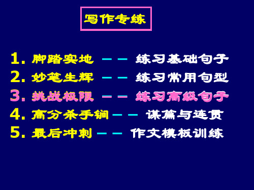 高考英语作文训练4 高级句式课件(共27张)