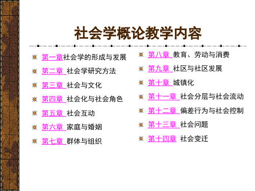 自考社会学概论课程第十十一十二章