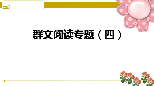 人教部编版九年级语文上册群文阅读专题(四)上课课件