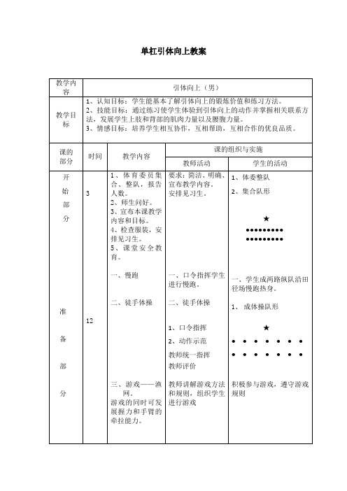 《单杠引体向上》教案