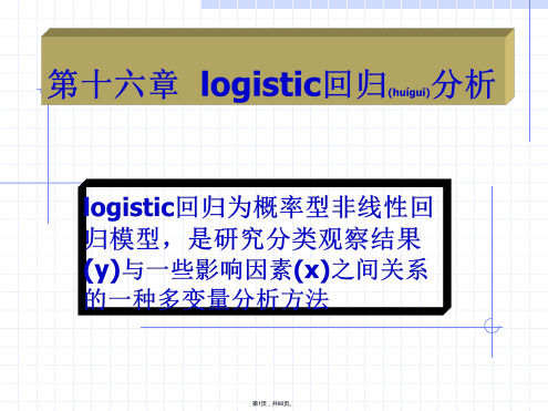 logistic回归分析(共86张)