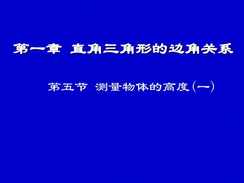 数学：1.5《测量物体的高度》课件(北师大版九年级下)