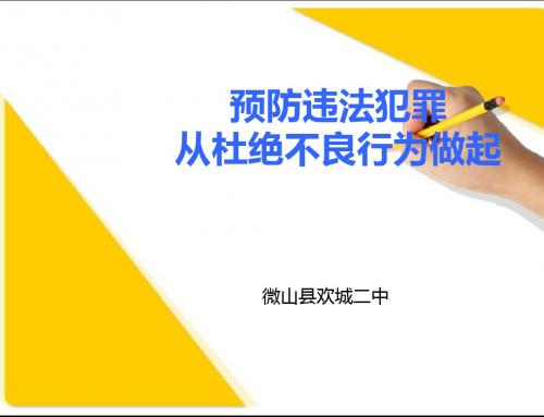 政治七年级下鲁教版《预防违法犯罪 从杜绝不良行为做