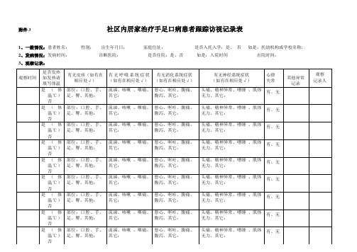 附3-手足口病观察记录表