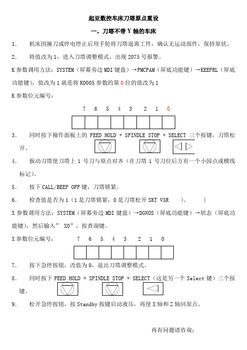 现代威亚数控车床刀塔原点重设(1)