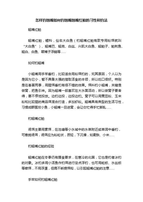 怎样钓翘嘴如何钓翘嘴翘嘴红鲌的习性和钓法