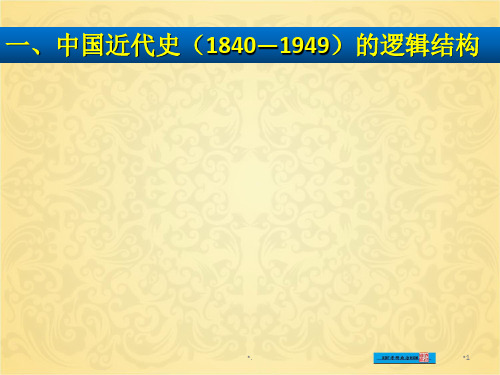 中国近现代史纲要的逻辑结构PPT精品文档