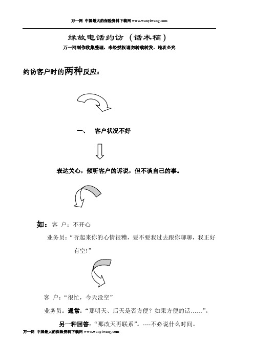 缘故电话约访话术3页