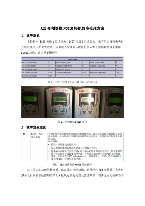 A 变频器报F 接地故障处理方案