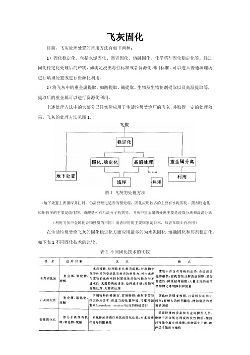 飞灰固化技术