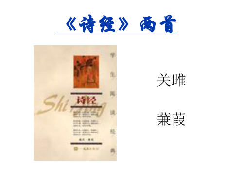 诗经两首《关雎》《蒹葭》ppt课件(精品)49110解析