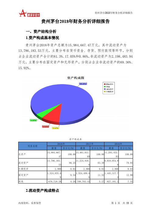 贵州茅台2018年财务分析详细报告-智泽华