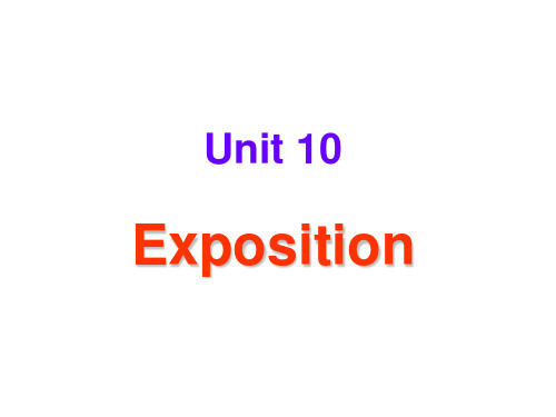 Unit 10 Exposition