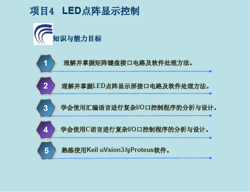 单片机项目4  LED点阵显示控制