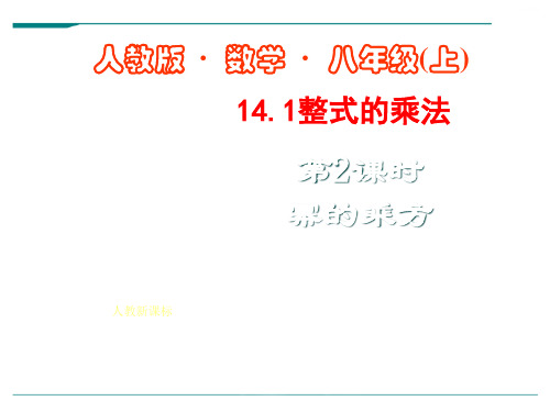 数学：14.1整式的乘法(第2课时)课件(人教课标八年级上)