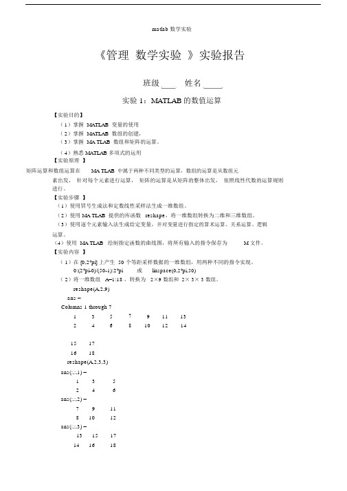 matlab数学实验.doc