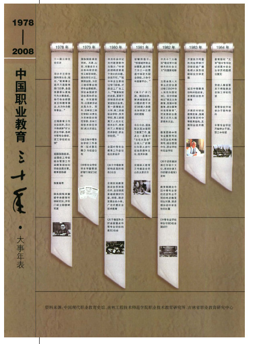 19782008中国职业教育三十年大事年表