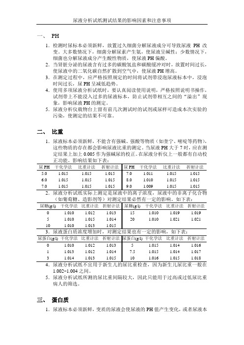 尿液分析试纸的注意事项