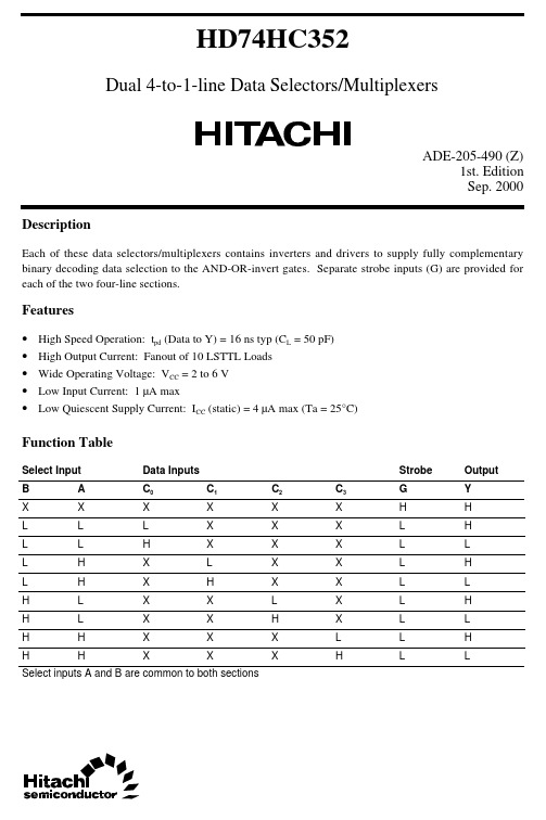 HD74HC352RP中文资料