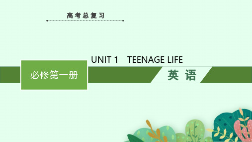 高考英语一轮复习课件(人教版新高考新教材)必修第一册  UNIT 1 TEENAGE LIFE