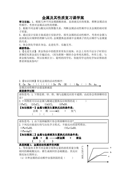 金属活动性顺序的探究