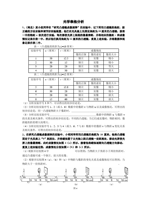 光学表格分析