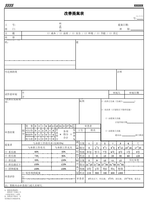 改善提案表 (2)