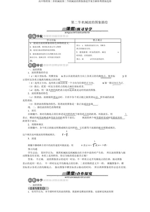 高中物理第二章机械波第二节机械波的图象描述学案含解析粤教版选修