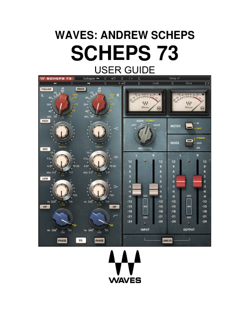 Waves Scheps 73 用户指南说明书