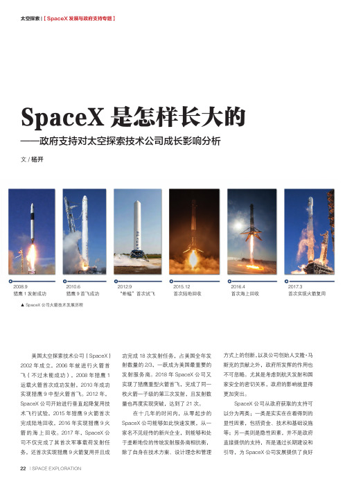 SpaceX是怎样长大的——政府支持对太空探索技术公司成长影响分析