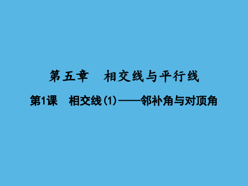 《相交线》PPT精品教学课件初中数学1