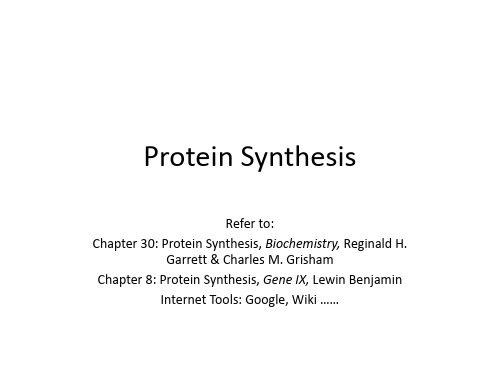 Protein Synthesis