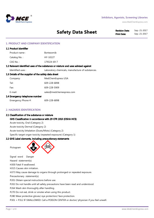 Bortezomib_SDS_MedChemExpress