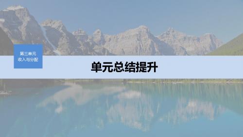 2019-2020学年新素养导学同步人教版老课标高中政治必修1_第三单元  单元总结提升