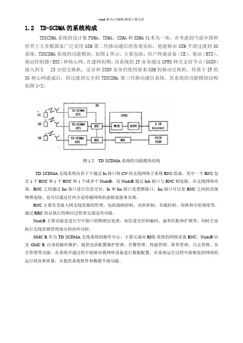 TD-SCDMA系统结构(结构图)