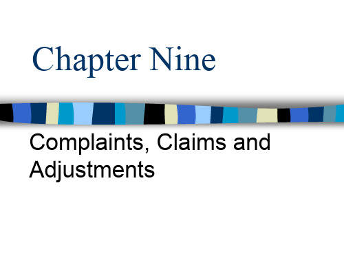 商务英语信函complaints claims and adjustment