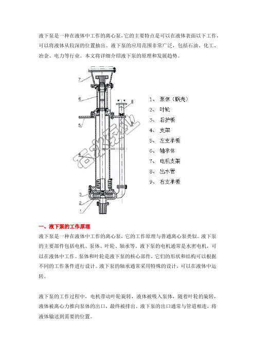 液下泵原理和发展趋势