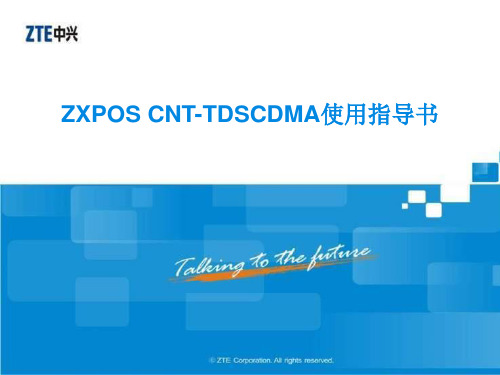 TD-SCDMA 路测软件ZXPOS CNT应用V1.0