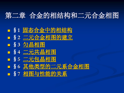 第2章 合金的结构与结晶