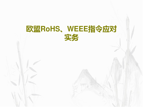 欧盟RoHS、WEEE指令应对实务PPT47页