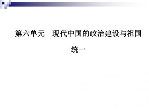 人教版必修1：第六单元第21课 民主政治建设的曲折发展 课件(24张)