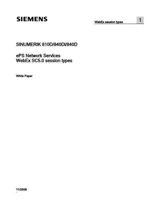 SINUMERIK 810D 840Di 840D ePS Network Services Web