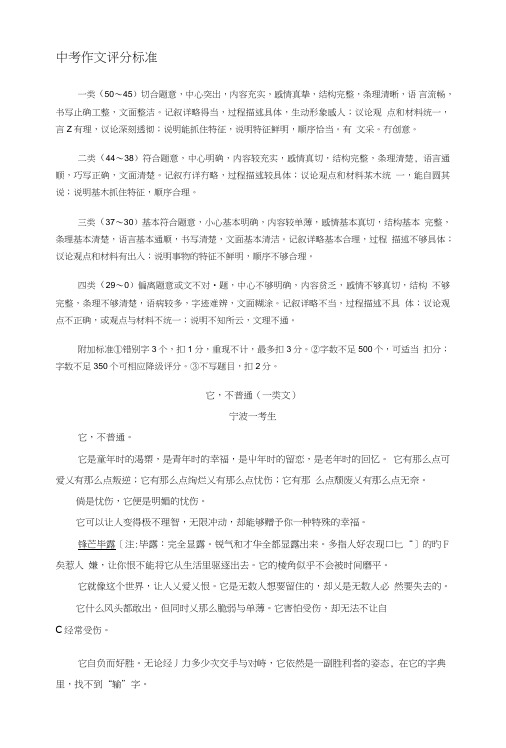 中考作文评分标准.doc